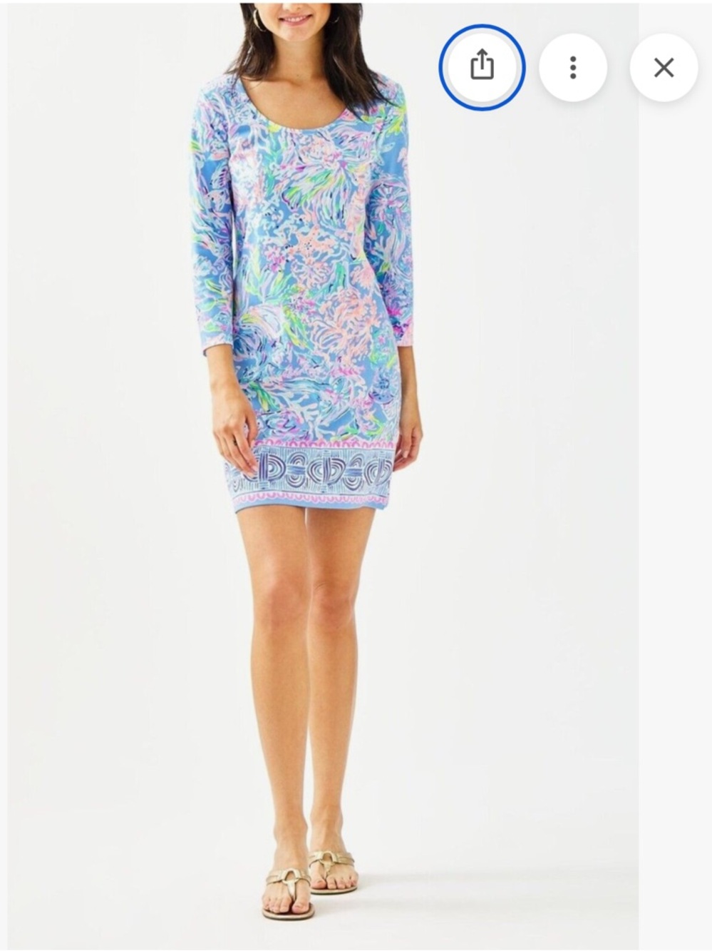 Lily Pulitzer Dress Beacon All Together Dress Beach Resort Summer Womens Large
